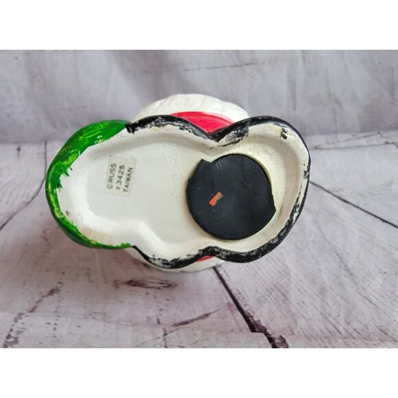 Vtg Russ Berrie Chalkware Santa Clause Coin Piggy Bank #3425 Made In Taiwan - Picture 8 of 9